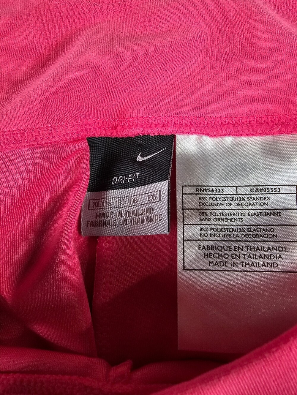 Nike Womens Sz XL Cropped Athletic Pants Leggings Bright Pink - Picture 3 of 4